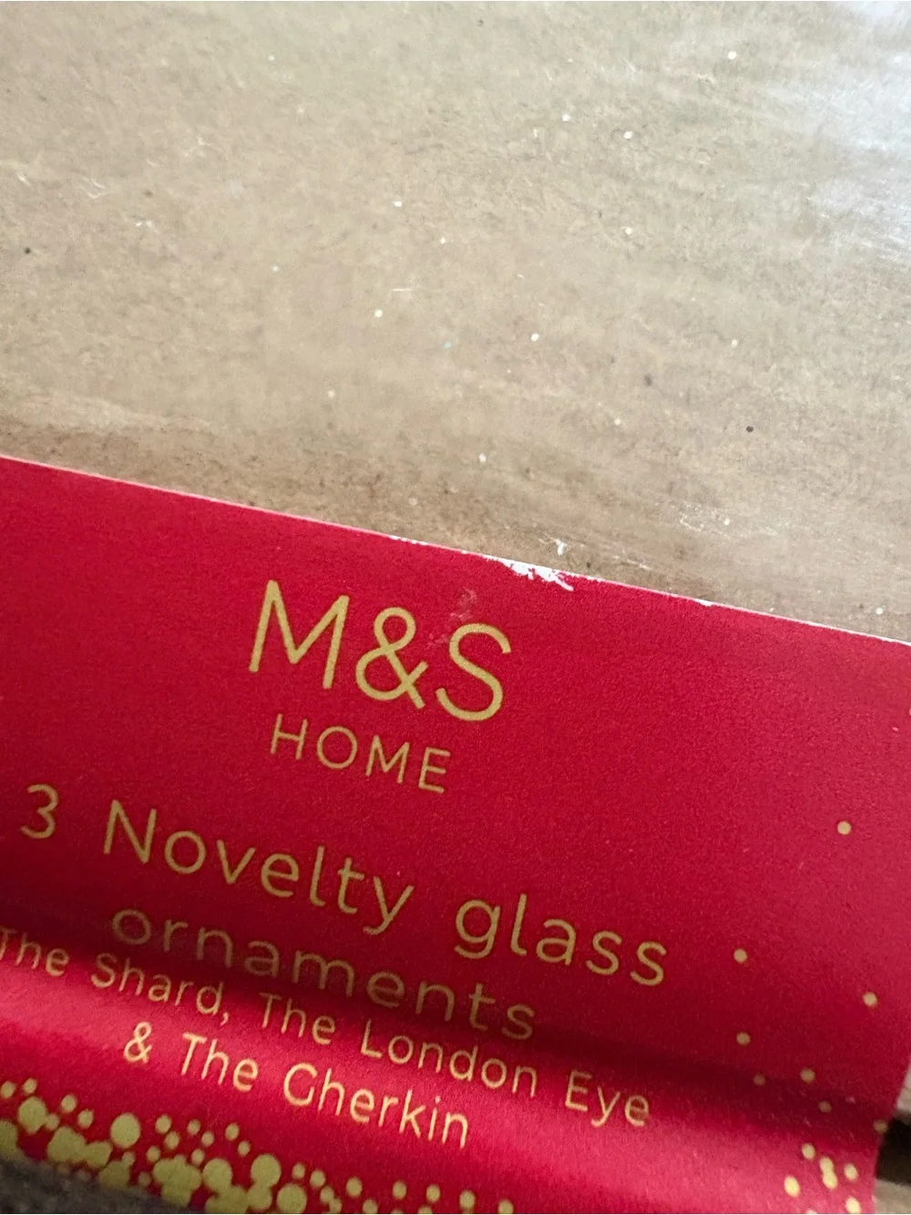 M&S Home London Novelty Glass Ornaments - Silver Set